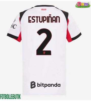 AC Milan Pervis Estupinan #2 Bortatröja Kvinnor 2025-26 Kortärmad